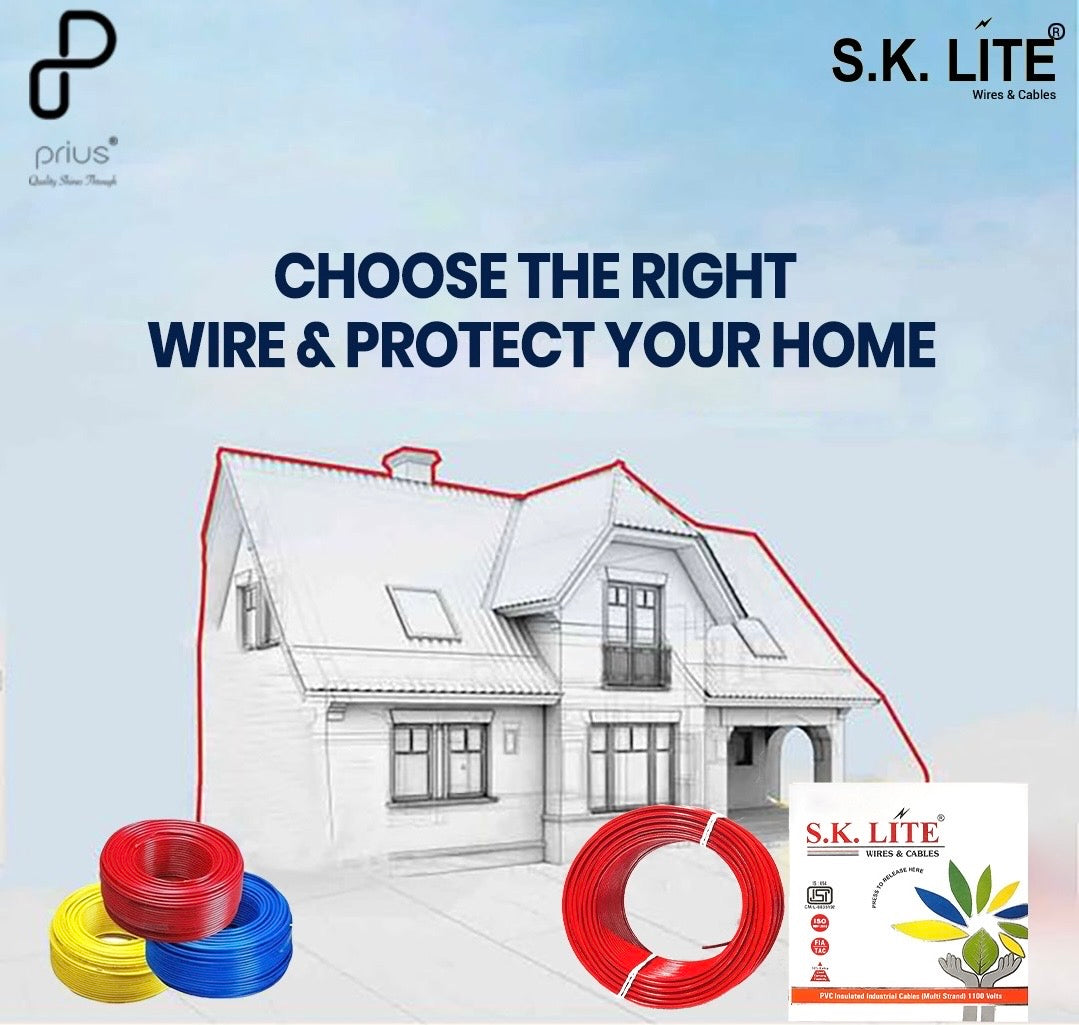 SK Lite FR-LS 1.5 Sq.mm Copper Wire – 90 Metres, Single Core Flexible Electric Cable | PVC Insulated, Flame Retardant Low Smoke (FRLS) Wire for House & Industrial Wiring Applications